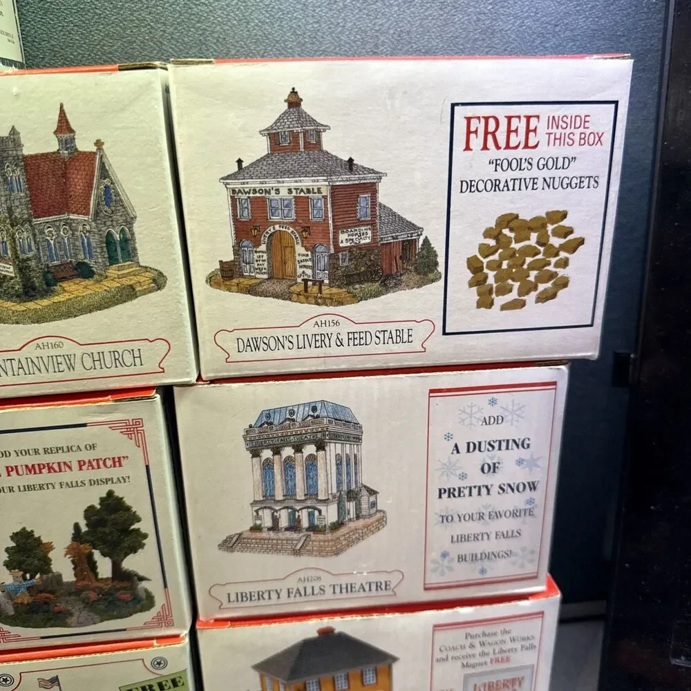Liberty Falls Miniature Buildings For Train Sets Villages Lot Of 14